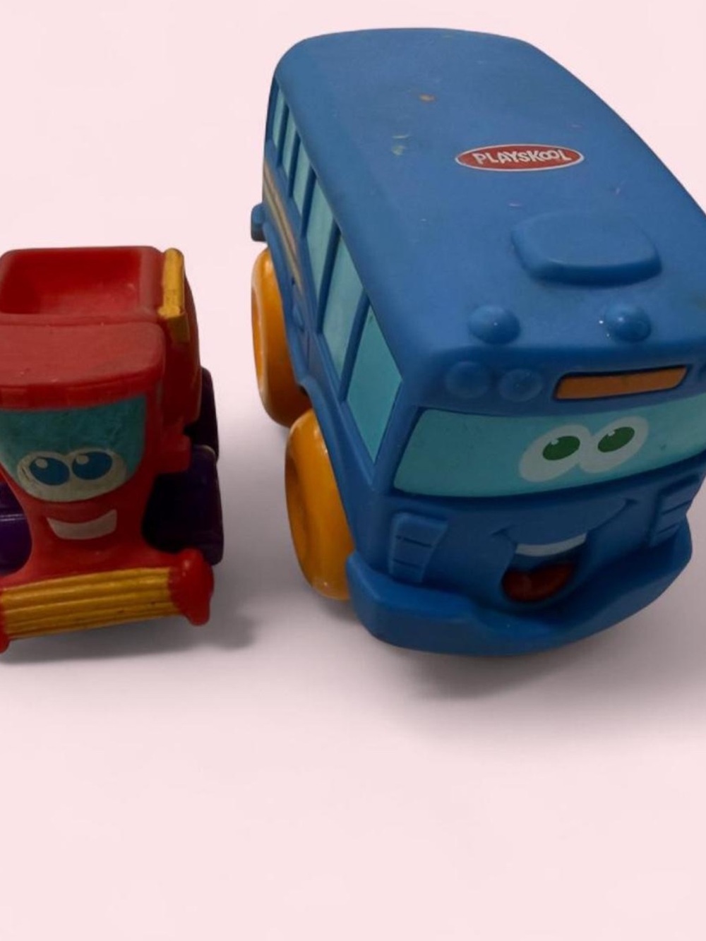 Lot of 2 Hasbro 2005-2006 PLAYSKOOL Chuck and Friends Collectible Toy Cars Tonka